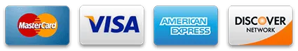 Accepted payment methods including Visa, Mastercard, PayPal, and American Express